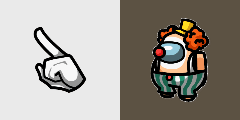 Among Us Hats & Outfits custom cursor collection preview