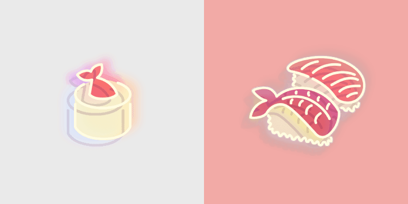 Sushi custom cursor pack preview for Chrome, Edge and Windows