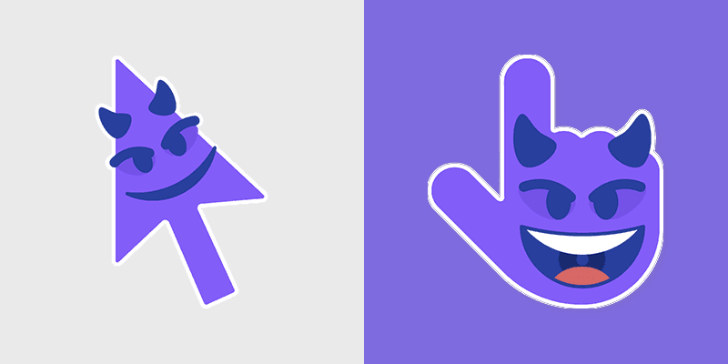 Devil Face custom cursor pack preview for Chrome, Edge and Windows