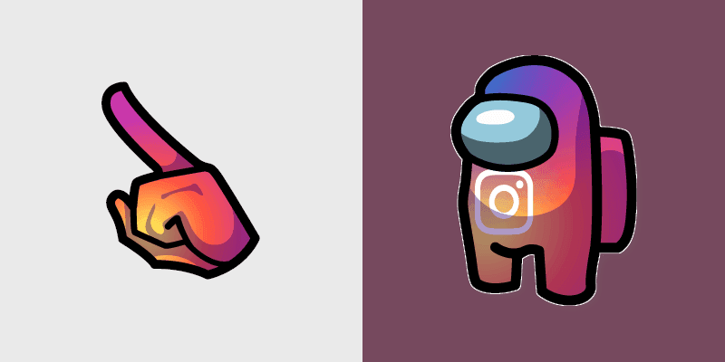 Instagram Crewmate custom cursor pack preview for Chrome, Edge and Windows