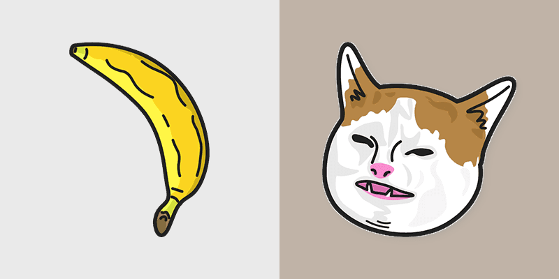 Cat No Banana custom cursor pack preview for Chrome, Edge and Windows
