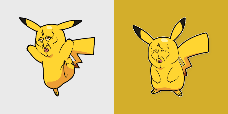 Pikachu Meme Cute custom cursor pack preview for Chrome, Edge and Windows