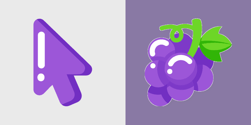 Purple Dreams Minimal custom cursor pack preview for Chrome, Edge and Windows