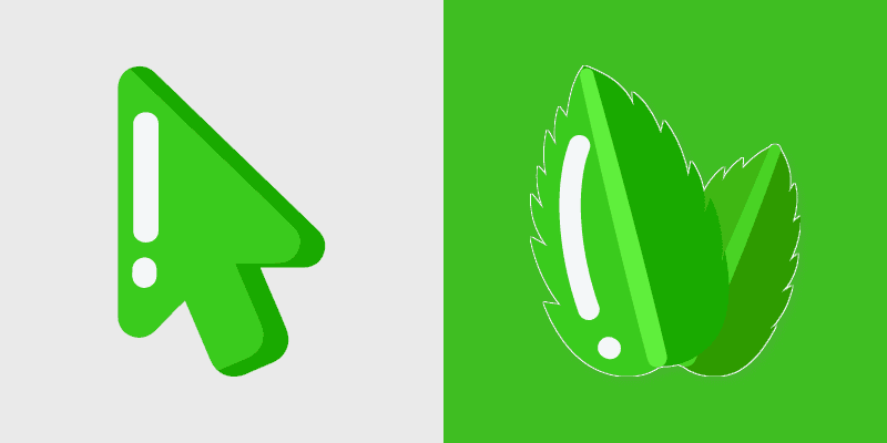 Minimal Mint custom cursor pack preview for Chrome, Edge and Windows