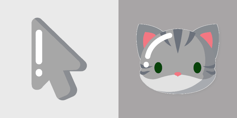 Tabby Minimal custom cursor pack preview for Chrome, Edge and Windows