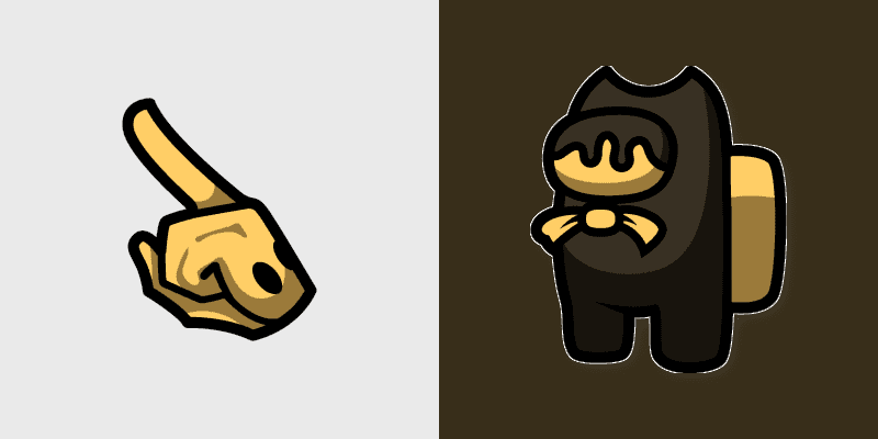 Bendy Crewmate custom cursor pack preview for Chrome, Edge and Windows