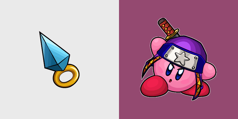 Kirby Ninja Kunai custom cursor pack preview for Chrome, Edge and Windows