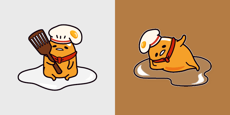 Gudetama Chef's custom cursor pack preview for Chrome, Edge and Windows