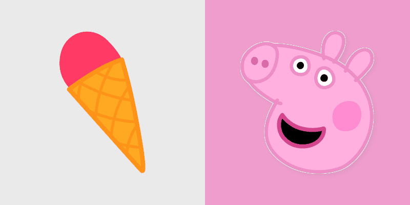 Peppa Pig custom cursor pack preview for Chrome, Edge and Windows