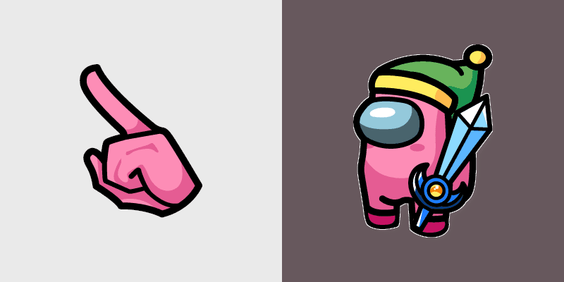 Kirby Sword Crewmate custom cursor pack preview for Chrome, Edge and Windows