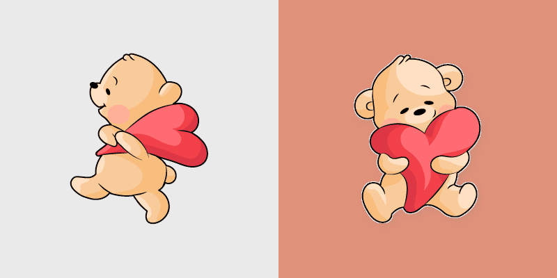 Valentine Bears custom cursor pack preview for Chrome, Edge and Windows