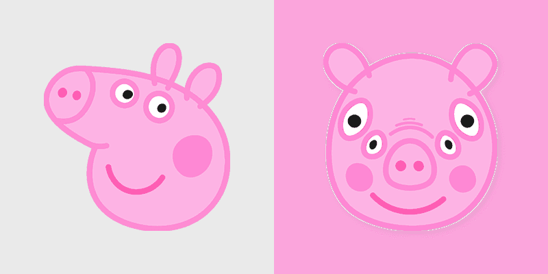 Peppa Pig Meme custom cursor pack preview for Chrome, Edge and Windows