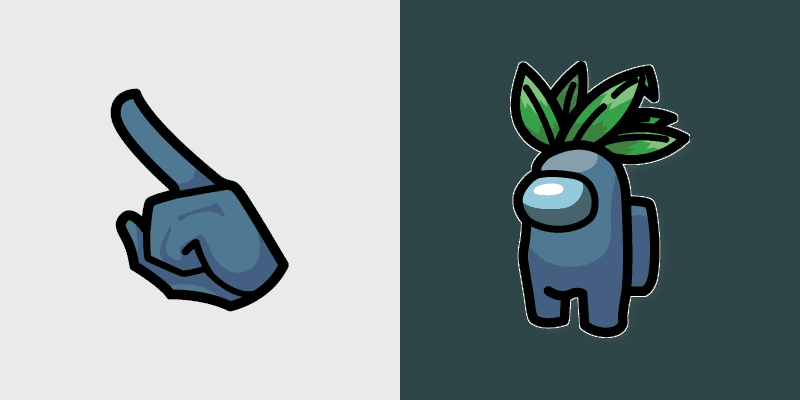 Oddish Crewmate custom cursor pack preview for Chrome, Edge and Windows