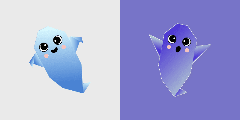 Origami Ghost custom cursor pack preview for Chrome, Edge and Windows