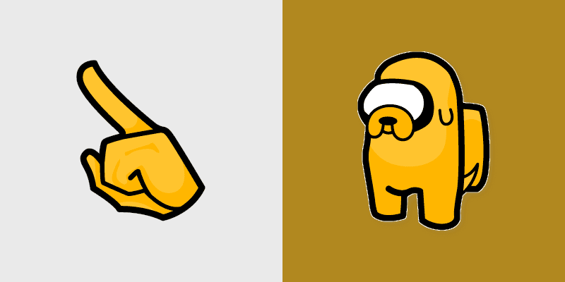 Jake Adventure Time Crewmate custom cursor pack preview for Chrome, Edge and Windows