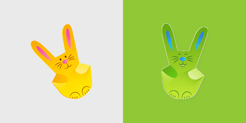 Origami Easter Bunny custom cursor pack preview for Chrome, Edge and Windows