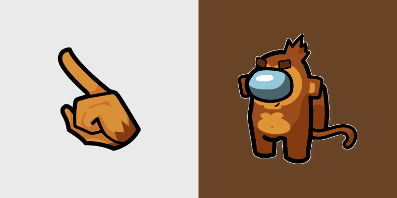 Dart Monkey Fanart Crewmate custom cursor pack preview for Chrome, Edge and Windows