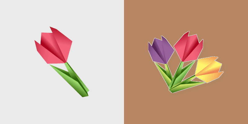 Origami Tulip custom cursor pack preview for Chrome, Edge and Windows