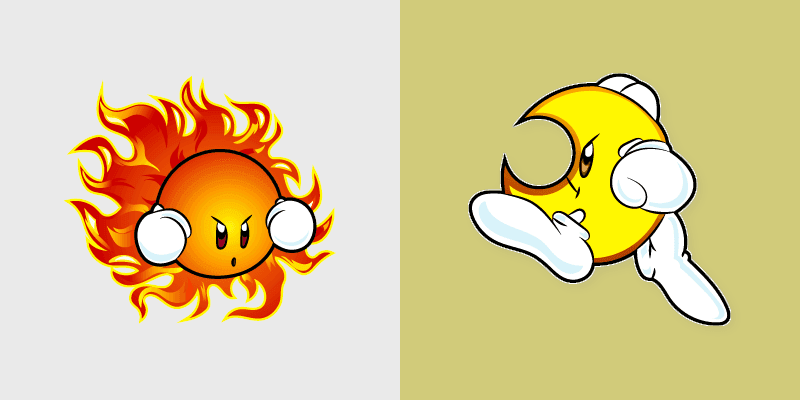 Mr Shine and Mr Bright custom cursor pack preview for Chrome, Edge and Windows