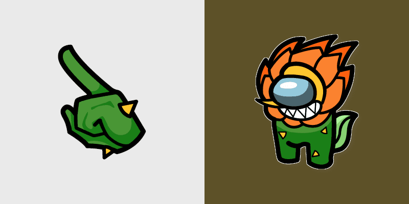 Cagney Carnation Crewmate custom cursor pack preview for Chrome, Edge and Windows