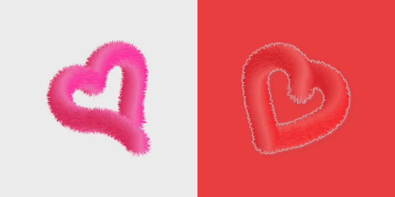 Cute Heart custom cursor pack preview for Chrome, Edge and Windows