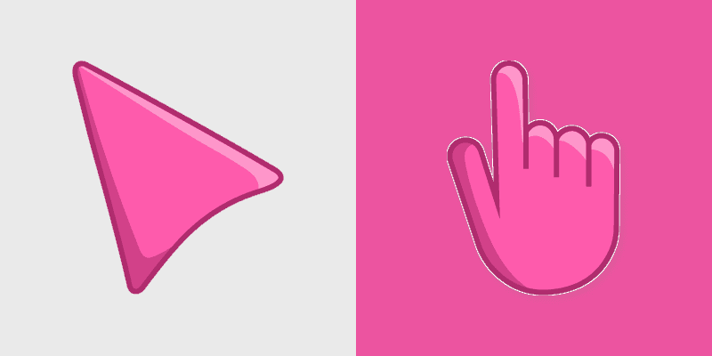 Rosey Bubble custom cursor pack preview for Chrome, Edge and Windows
