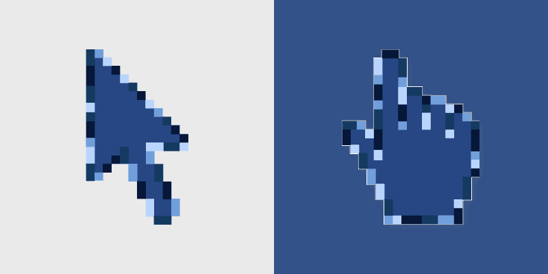 Blueberry Bliss custom cursor pack preview for Chrome, Edge and Windows