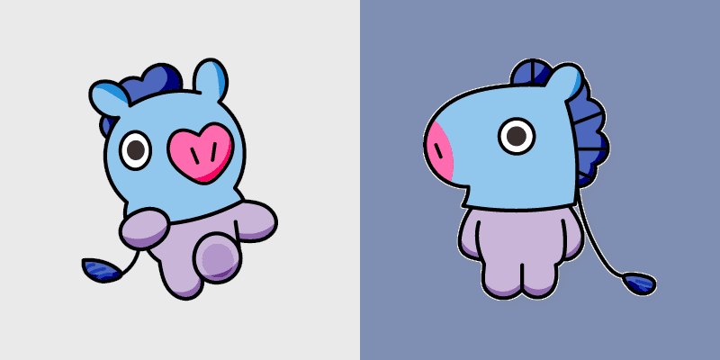 BTS BT21 Mang - custom cursor pack preview for Chrome, Edge and Windows