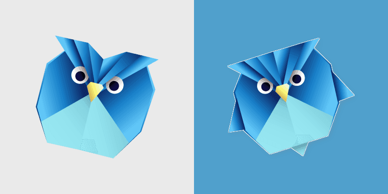 Origami Blue Owl custom cursor pack preview for Chrome, Edge and Windows