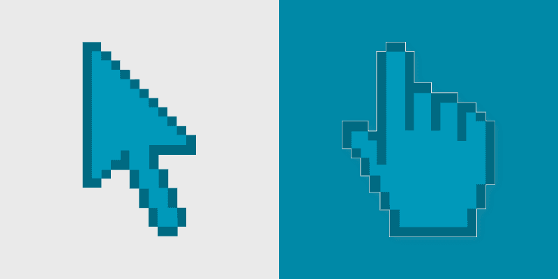 Aquamarine custom cursor pack preview for Chrome, Edge and Windows
