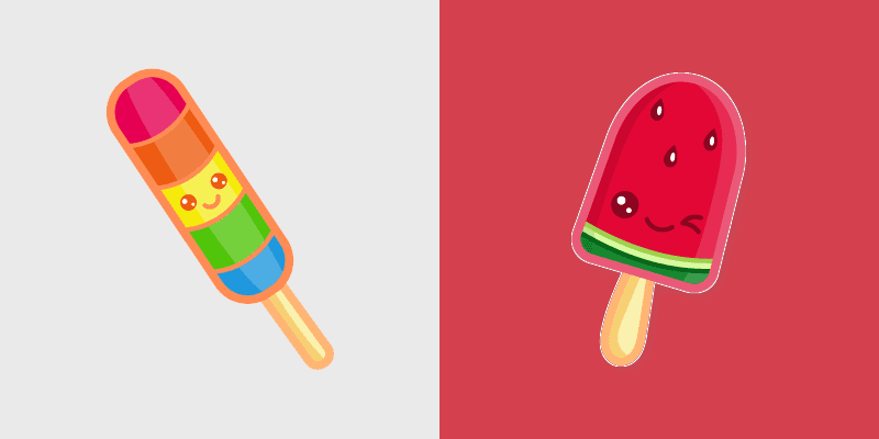 Rainbow & Watermelon custom cursor pack preview for Chrome, Edge and Windows