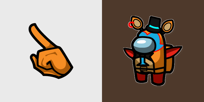 Glamrock Freddy Crewmate custom cursor pack preview for Chrome, Edge and Windows