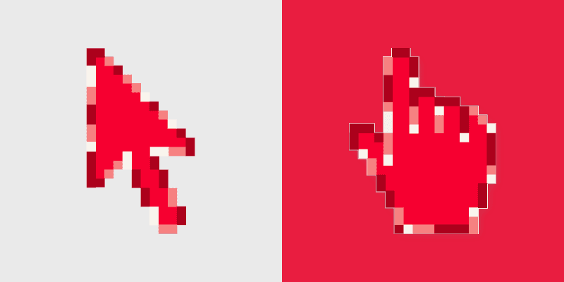 Pomegranate custom cursor pack preview for Chrome, Edge and Windows