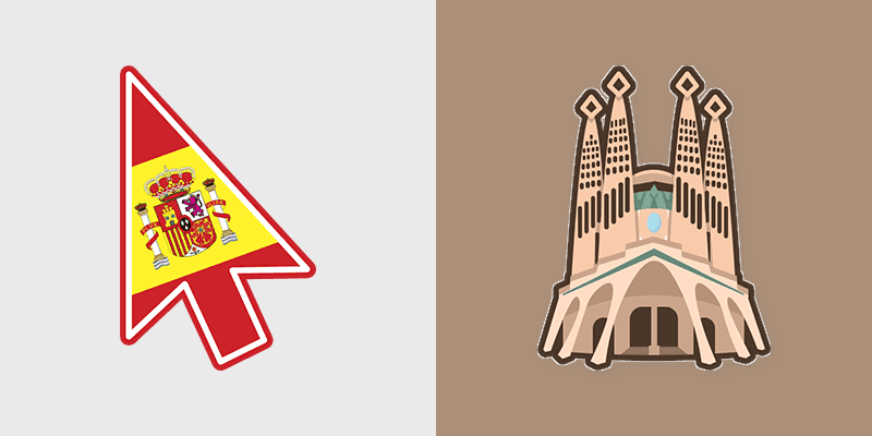 Sagrada Familia custom cursor pack preview for Chrome, Edge and Windows