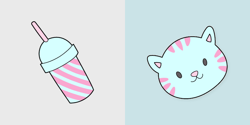 Cocktail Cat custom cursor pack preview for Chrome, Edge and Windows
