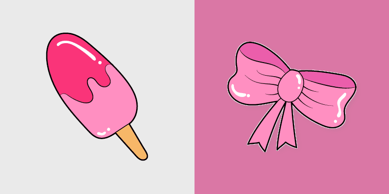 Fruit Ice Cream Bow custom cursor pack preview for Chrome, Edge and Windows