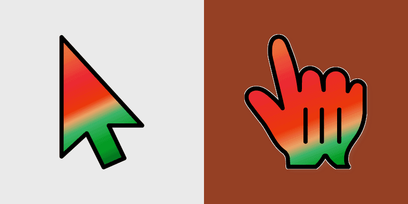 Watermelon Slice custom cursor pack preview for Chrome, Edge and Windows