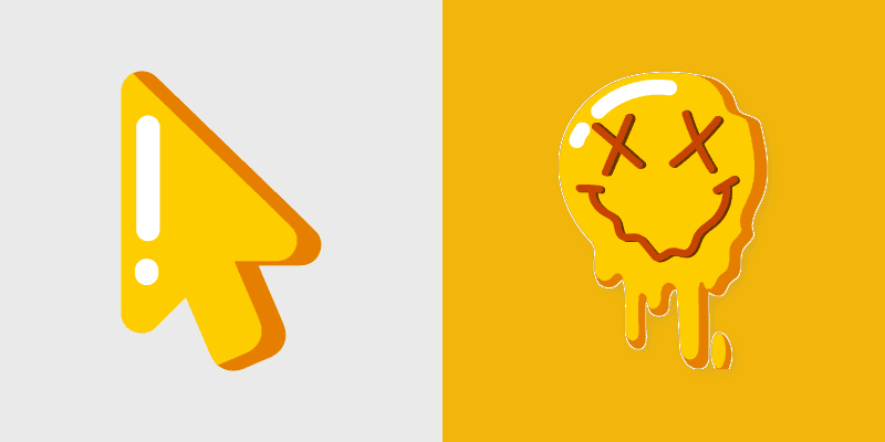 Nirvana Smile Minimal custom cursor pack preview for Chrome, Edge and Windows