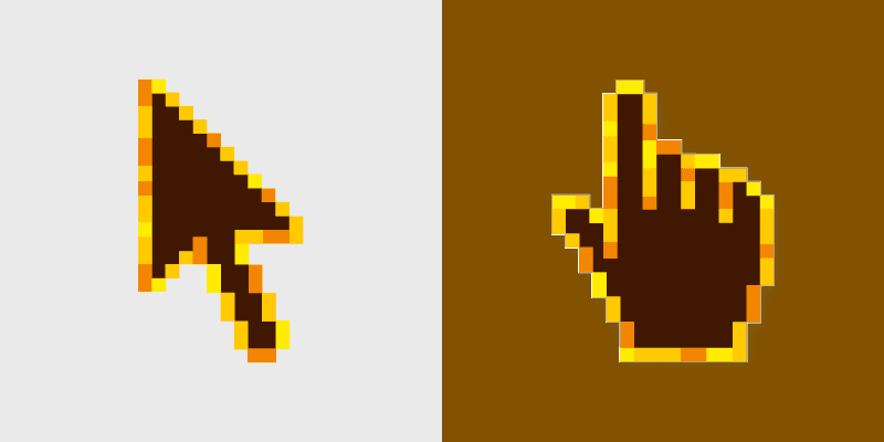 Sunflower custom cursor pack preview for Chrome, Edge and Windows