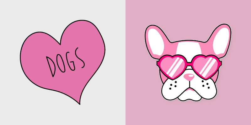 Heart Dog custom cursor pack preview for Chrome, Edge and Windows
