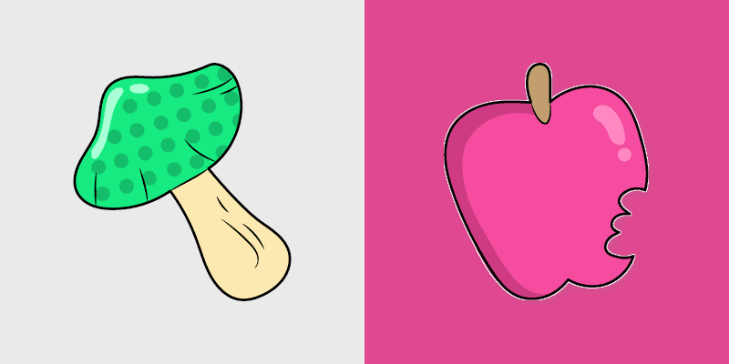 Mushroom Apple custom cursor pack preview for Chrome, Edge and Windows