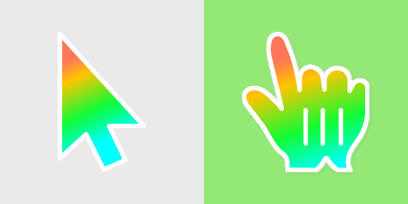 Infrared Sunset custom cursor pack preview for Chrome, Edge and Windows