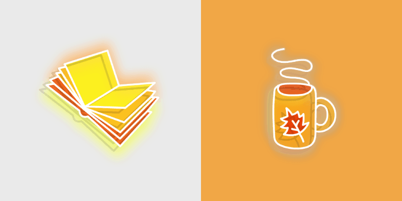 Fall Book TEA custom cursor pack preview for Chrome, Edge and Windows