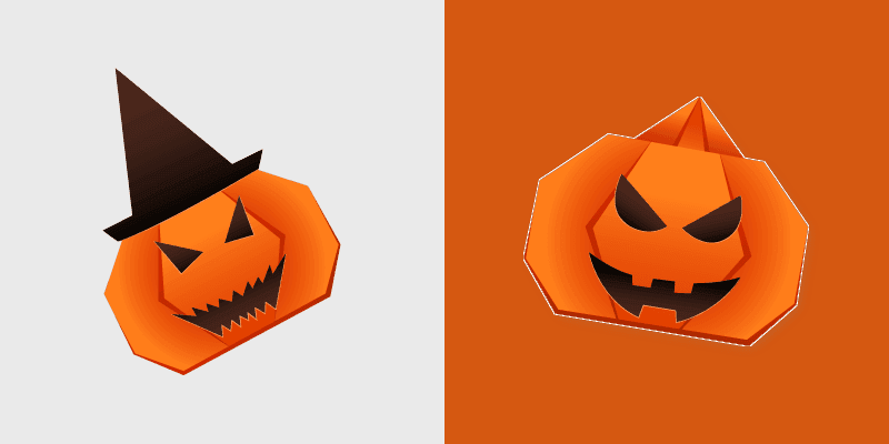 Origami Spooky Glow custom cursor pack preview for Chrome, Edge and Windows