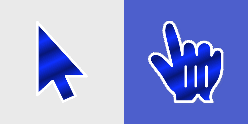 Ultramarine Waves custom cursor pack preview for Chrome, Edge and Windows