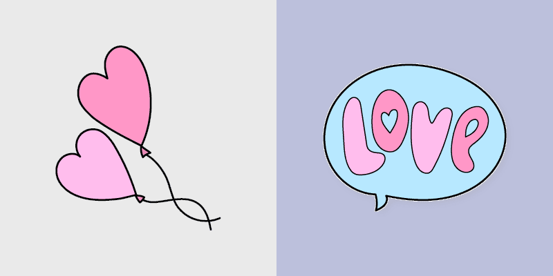 Love Heart custom cursor pack preview for Chrome, Edge and Windows