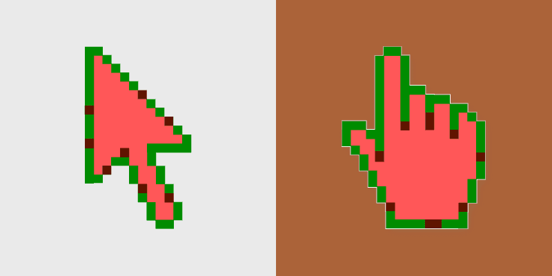 Tropical custom cursor pack preview for Chrome, Edge and Windows