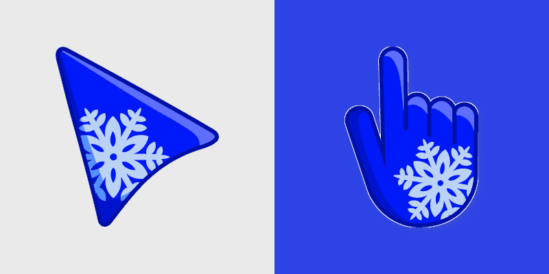 Blue Snow custom cursor pack preview for Chrome, Edge and Windows