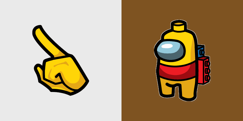 Lego Crewmate custom cursor pack preview for Chrome, Edge and Windows