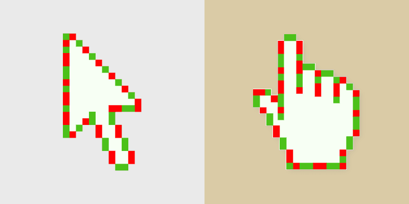 Candy custom cursor pack preview for Chrome, Edge and Windows